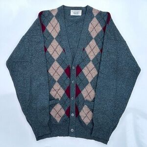 Vintage Blarney Woollen Mills Lambswool 5 Button Cardigan Sweater Size Men’s XL